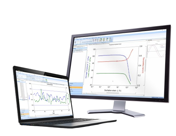 DCR Data screens on laptop monitor