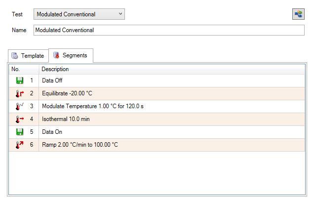 Figure 8. Segment statements created in TRIOS software